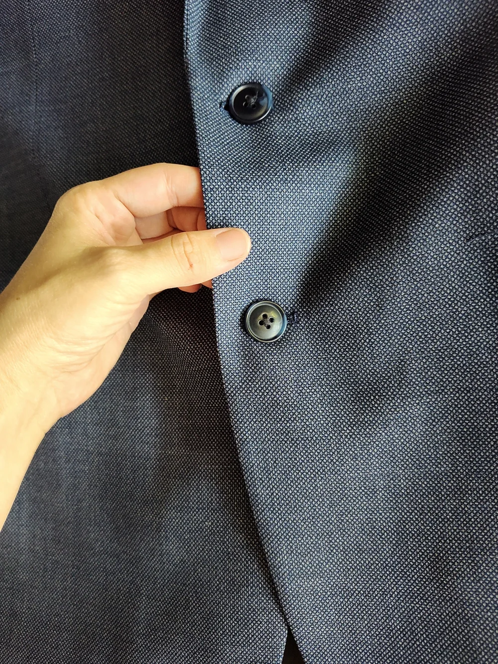 Original Penguin Navy Textured Sport Coat with Light Blue Lining Mens Size 44L